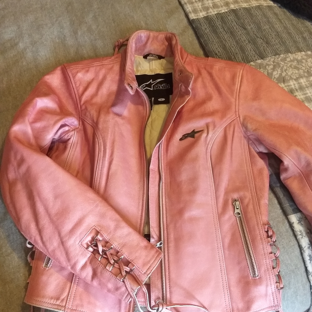 Genuine leather motorcycle jacket